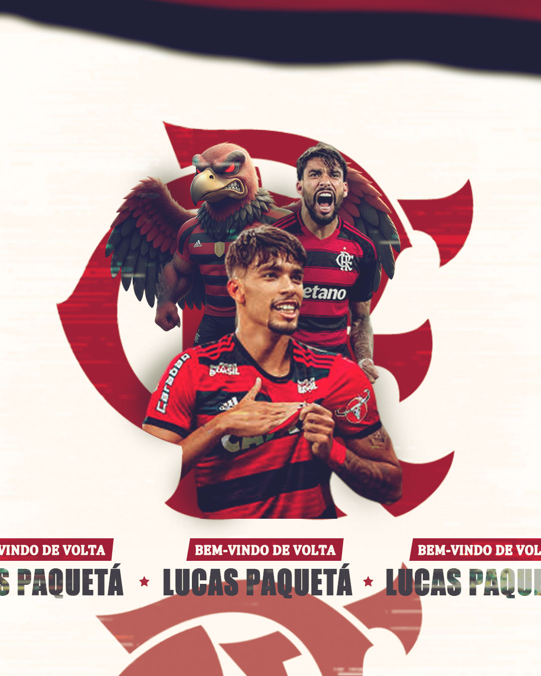 Arte esportiva profissional para o Flamengo
