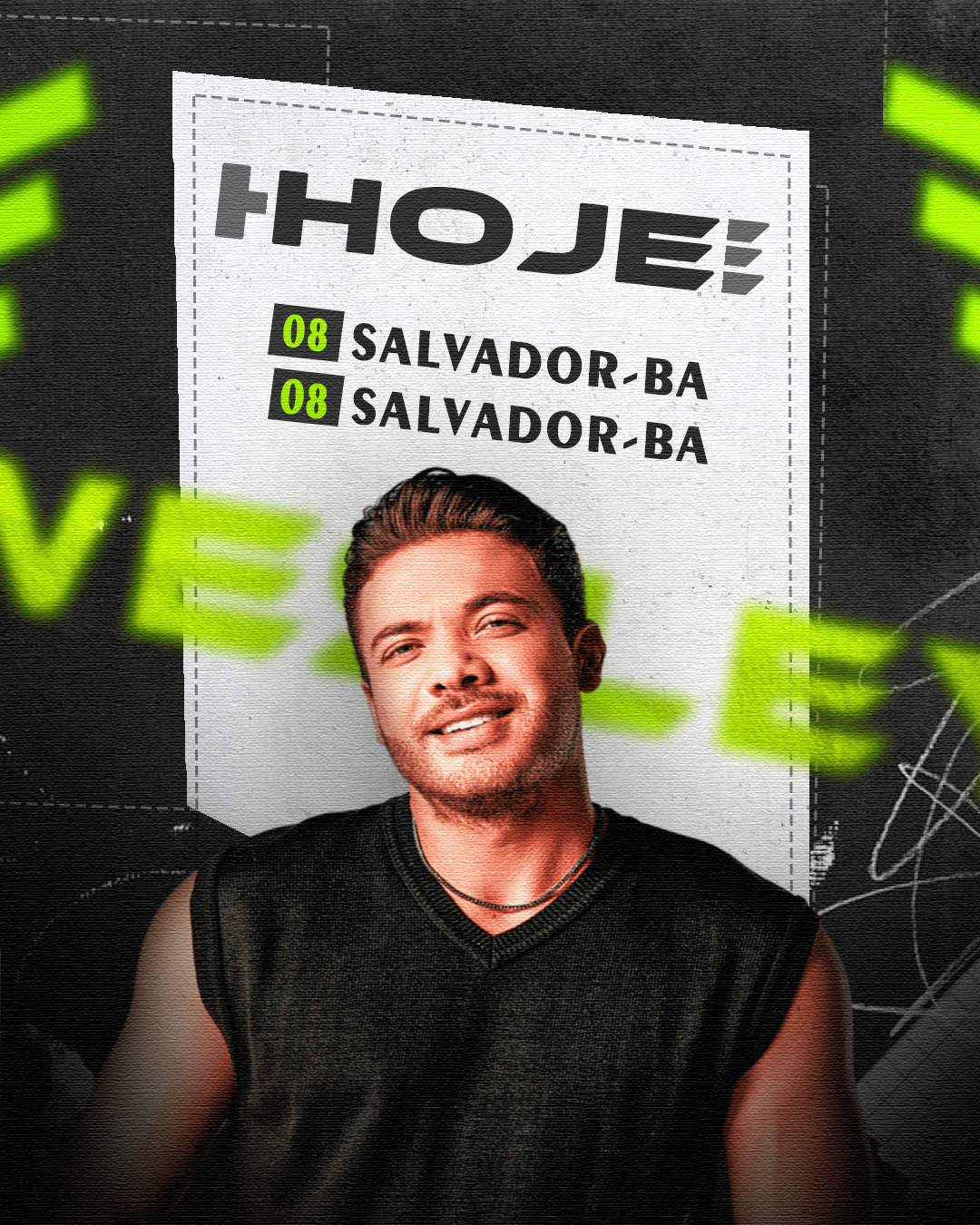 Arte profissional agenda de shows Wesley Safadão