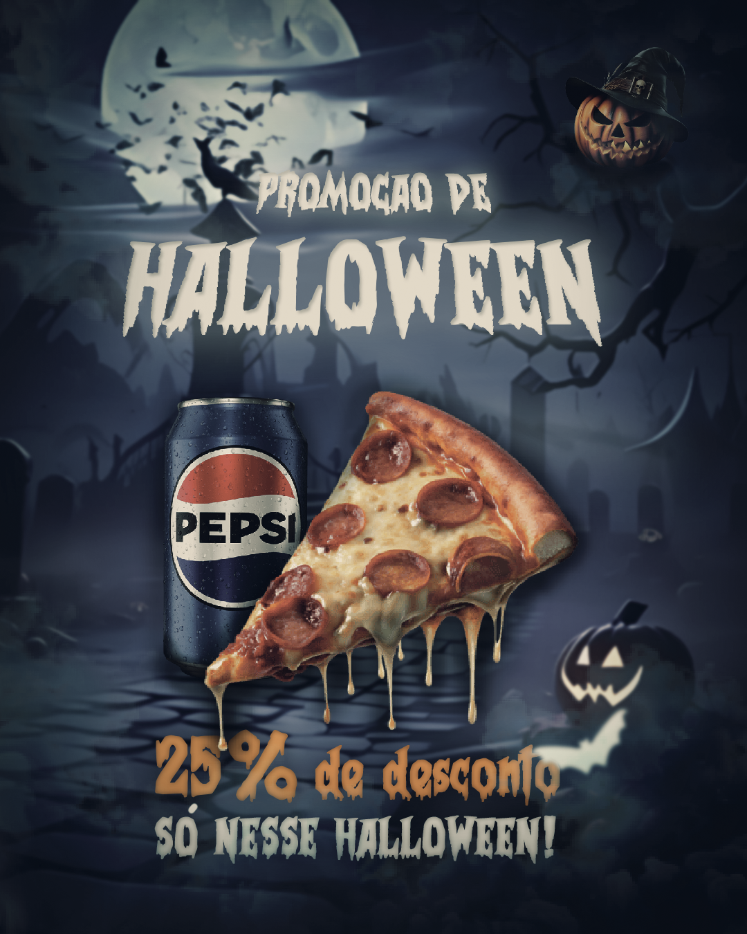 Arte de pizza para Instagram - Portfólio de Design por Clebson Designer Freelancer